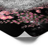 Creëer uw eigen foto Elegante Bloemenrand Poster (Hoek)