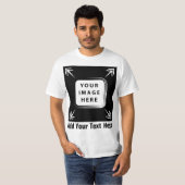 Creëer Uw eigen foto en tekst op maat T-shirt (Voorkant volledig)