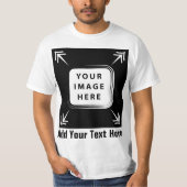 Creëer Uw eigen foto en tekst op maat T-shirt (Voorkant)