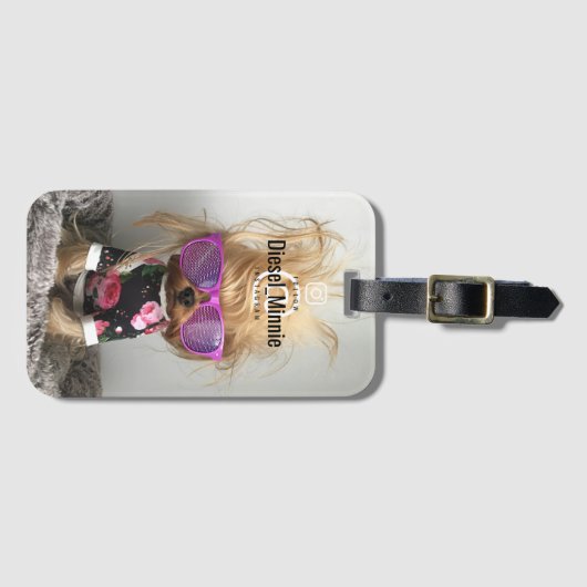 Creëer Uw eigen foto en tekst van de Aangepaste Pe Bagagelabel (Voorkant (horizontaal))