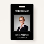 Creëer Uw eigen foto- en tekstlogo Badge (Voorkant)