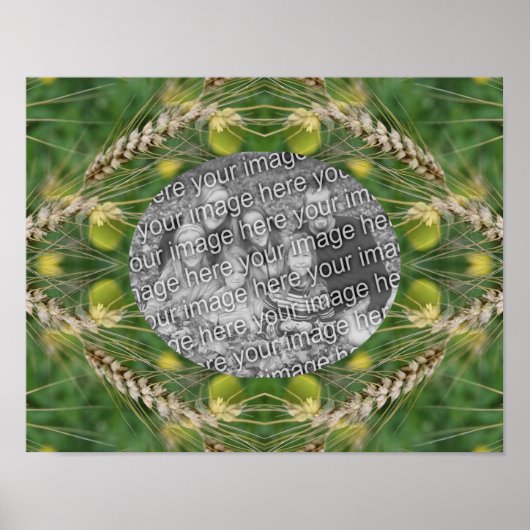 Creëer uw eigen foto gedroogd zomergras Lijst Poster (Voorkant)