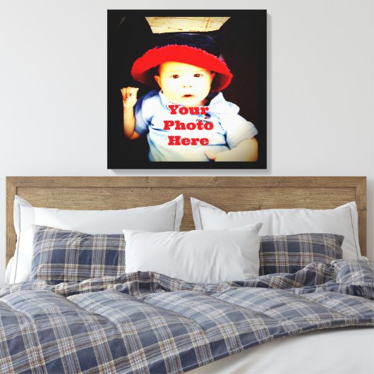 Creëer Uw eigen foto geeft Sjabloon Canvas Afdruk (Insitu (Slaapkamer))