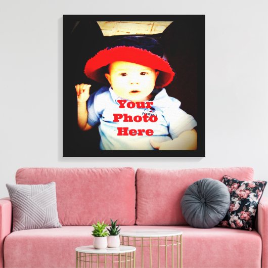 Creëer Uw eigen foto geeft Sjabloon Canvas Afdruk (Insitu (Woonkamer))