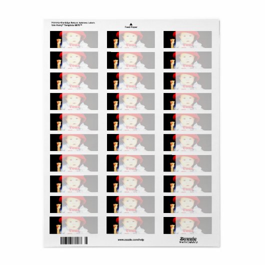 Creëer Uw eigen foto geeft Sjabloon Etiket (Full Sheet)