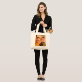 Creëer uw eigen foto gepersonaliseerd op maat grote tote bag (Voorkant (model))