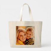 Creëer uw eigen foto gepersonaliseerd op maat grote tote bag (Achterkant)