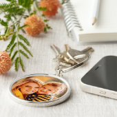 Creëer uw eigen foto gepersonaliseerd op maat sleutelhanger (Zijkant)