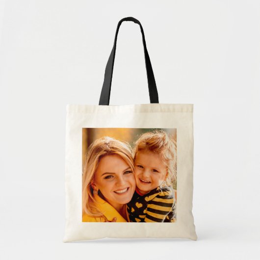 Creëer uw eigen foto gepersonaliseerd op maat tote bag (Voorkant)