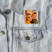 Creëer uw eigen foto gepersonaliseerd op maat vierkante button 5,1 cm (In situ)