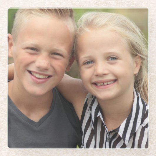 Creëer Uw eigen foto Glazen Onderzetter (Voorkant)