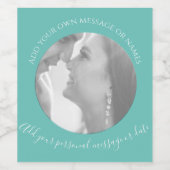 Creëer Uw eigen foto groen wijnlabel Wijn Etiket (Enkel label)