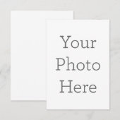 8.9 x 12.7 cm Enkele bedankkaart (Voorkant / Achterkant)