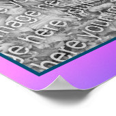 Creëer uw eigen foto Hibiscus en vlinder Lijst Poster (Hoek)