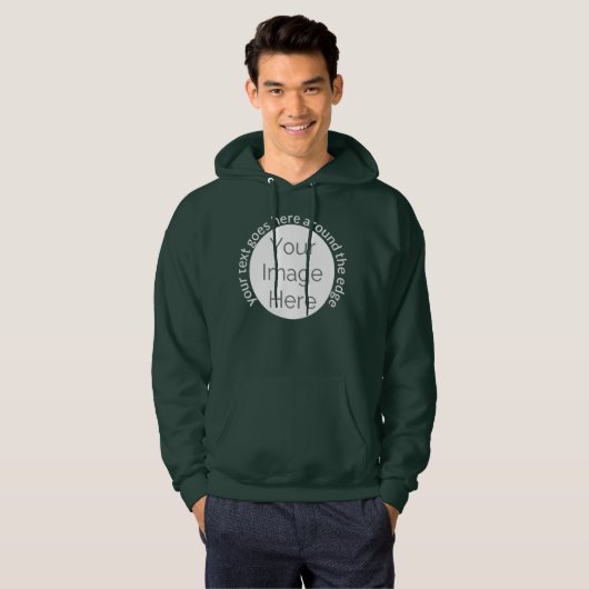 Creëer uw eigen foto hoodie aangepaste tekst (Voorkant volledig)