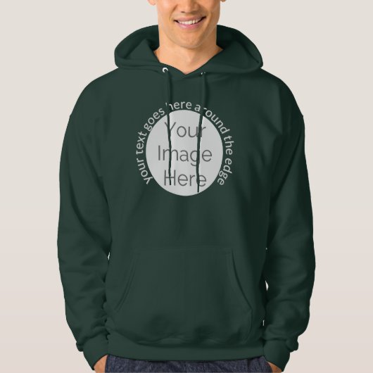 Creëer uw eigen foto hoodie aangepaste tekst (Voorkant)