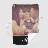 Creëer Uw eigen foto-Initiaal monogram Golfhanddoek (Insitu)