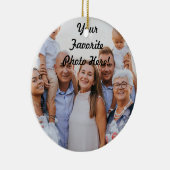 Creëer Uw eigen foto Keramisch Ornament (Rechts)