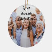 Creëer Uw eigen foto Keramisch Ornament (Links)