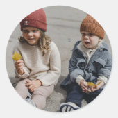 Creëer Uw eigen foto Klassiek Ronde Sticker (Voorkant)