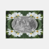 Creëer Uw eigen foto Kosmos Flowers and Bee Lijst Fleece Deken (Voorkant (Horizontaal))