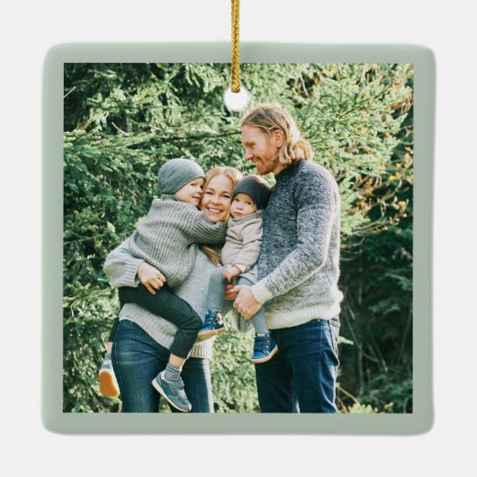 Creëer uw eigen foto met citaat keramisch ornament (Achterkant)