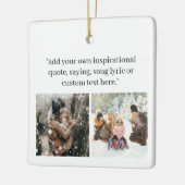 Creëer uw eigen foto met citaat keramisch ornament (Links)