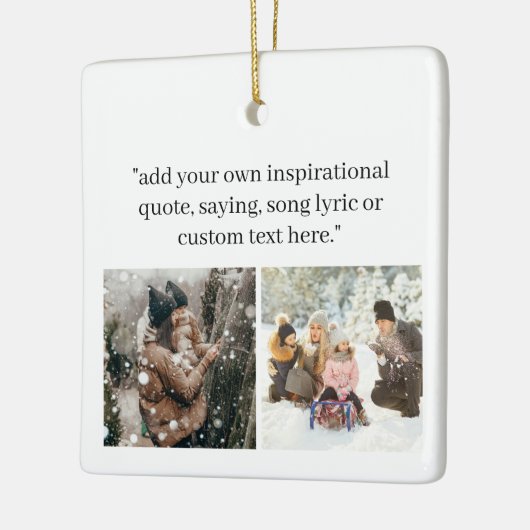 Creëer uw eigen foto met citaat keramisch ornament (Links)