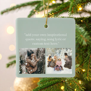 Creëer uw eigen foto met citaat keramisch ornament