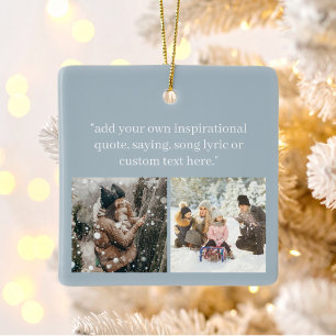 Creëer uw eigen foto met citaat keramisch ornament