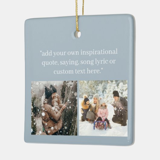 Creëer uw eigen foto met citaat keramisch ornament (Links)