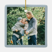 Creëer uw eigen foto met citaat keramisch ornament (Achterkant)