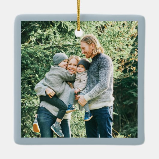 Creëer uw eigen foto met citaat keramisch ornament (Achterkant)