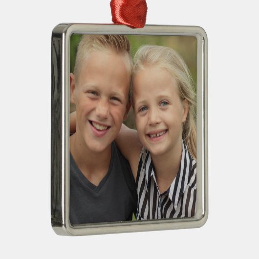 Creëer Uw eigen foto Metalen Ornament (Rechts)