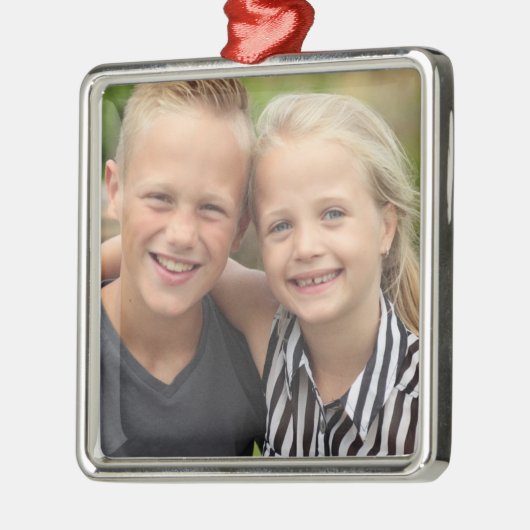 Creëer Uw eigen foto Metalen Ornament (Links)