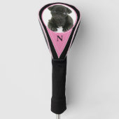 Creëer Uw eigen foto Monogram Roze Golfheadcover (Voorkant)