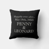 Creëer Uw eigen foto | Monogram Weddenschap Kussen (Achterkant)