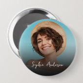 Creëer uw eigen foto & naam 4knoppen ronde button 4,0 cm (Voorkant /achterkant)