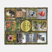 Creëer Uw eigen foto Naam Black Gold Deco Fleece Deken (Voorkant (Horizontaal))