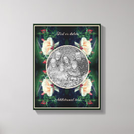 Creëer Uw eigen foto perzik Roos en knoppen Canvas Afdruk