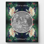 Creëer Uw eigen foto perzik Roos en knoppen Fotoplaat (Voorkant)