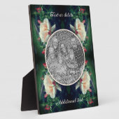 Creëer Uw eigen foto perzik Roos en knoppen Fotoplaat (Zijkant)