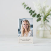 Creëer uw eigen foto QR Social Media Professional Visitekaartje (Staand voorkant)