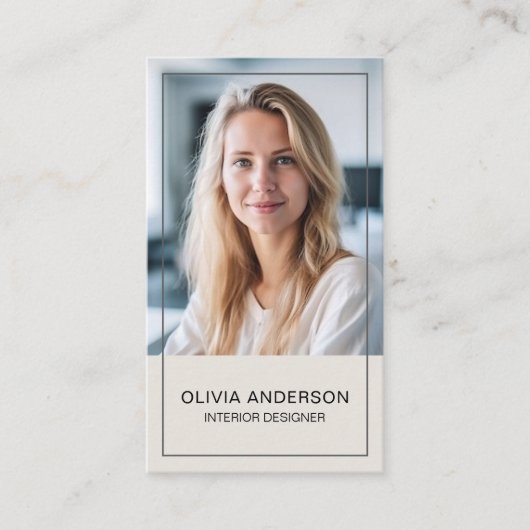 Creëer uw eigen foto QR Social Media Professional Visitekaartje (Voorkant)