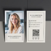 Creëer uw eigen foto QR Social Media Professional Visitekaartje