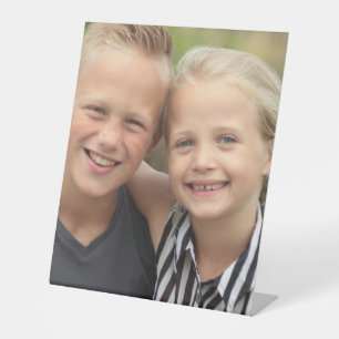 Creëer Uw eigen foto Reclamebord Met Voetstuk