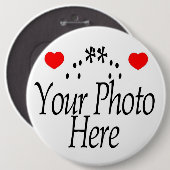 CREËER UW EIGEN FOTO RONDE BUTTON 6,0 CM (Voorkant /achterkant)