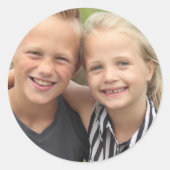 Creëer Uw eigen foto Ronde Sticker (Voorkant)