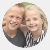 Creëer Uw eigen foto Ronde Sticker (Voorkant)