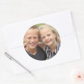 Creëer Uw eigen foto Ronde Sticker (Envelop)